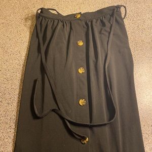 Black Button-Up Skirt